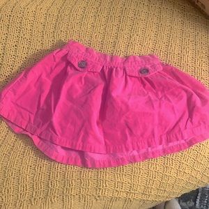 Corduroy pink button front pocket skirt
